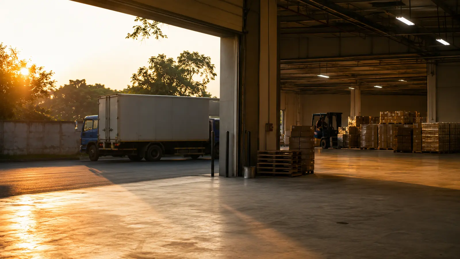 The Purbasha commercial team reviewing a shipment at the warehouse